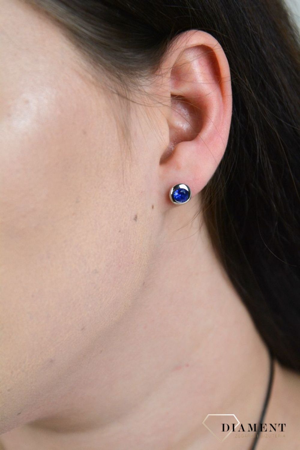 Kolczyki przy uchu Melano chabrowy blask M01E 3001 SS BLUE..1.jpg